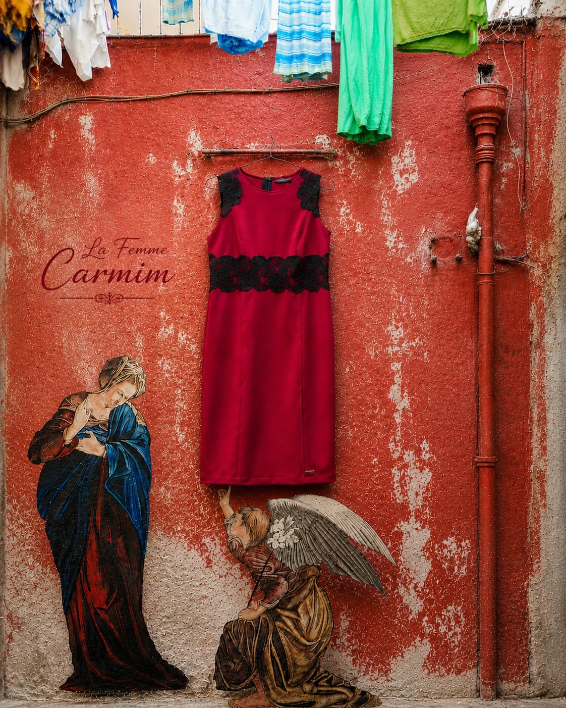 Vestido Carmim Festas